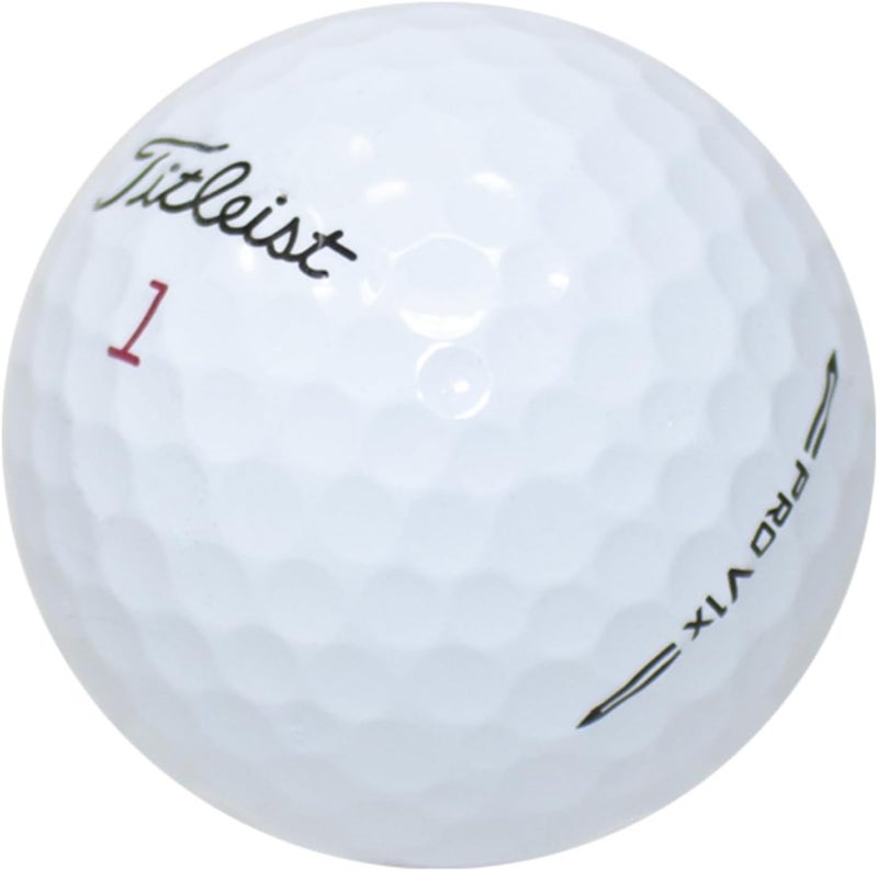Titleist كرات جولف LostGolfBalls - 12 كرة جولف Pro V1x بحالة ممتازة، موديل عام 2023، بدون شعارات، بدون علامات لاعبين، كرات جولف مستخدمة معاد تصنيعها، جودة مضمونة، بيضاء - Image 1